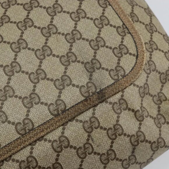 GUCCI GG Supreme Web Sherry Line Tote Bag PVC Beige - Picture 11 of 16